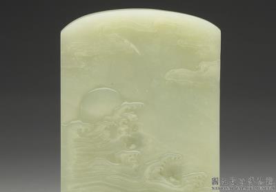 图片[2]-Jade table screen with design of a pair of fine horses, Qing dynasty (1644-1911)-China Archive